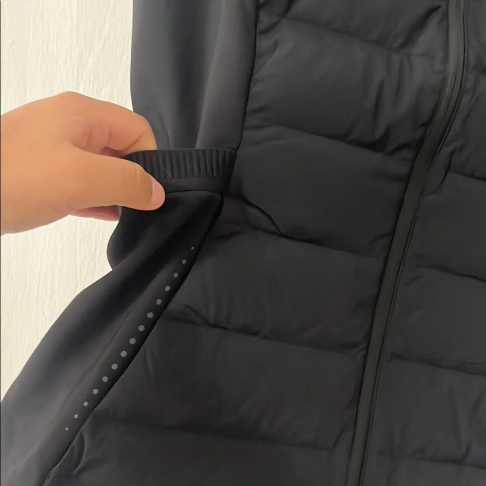 Lululemon Black Sleeveless Jacket with Embroidered Patch